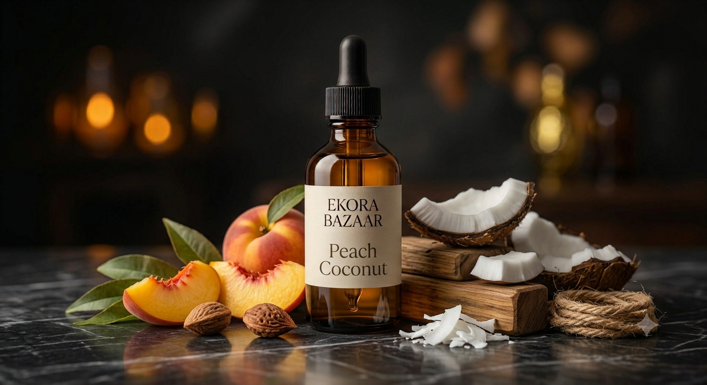 Peach Coconut Fragrance Oil (skin safe)(cold process stable)(candle)